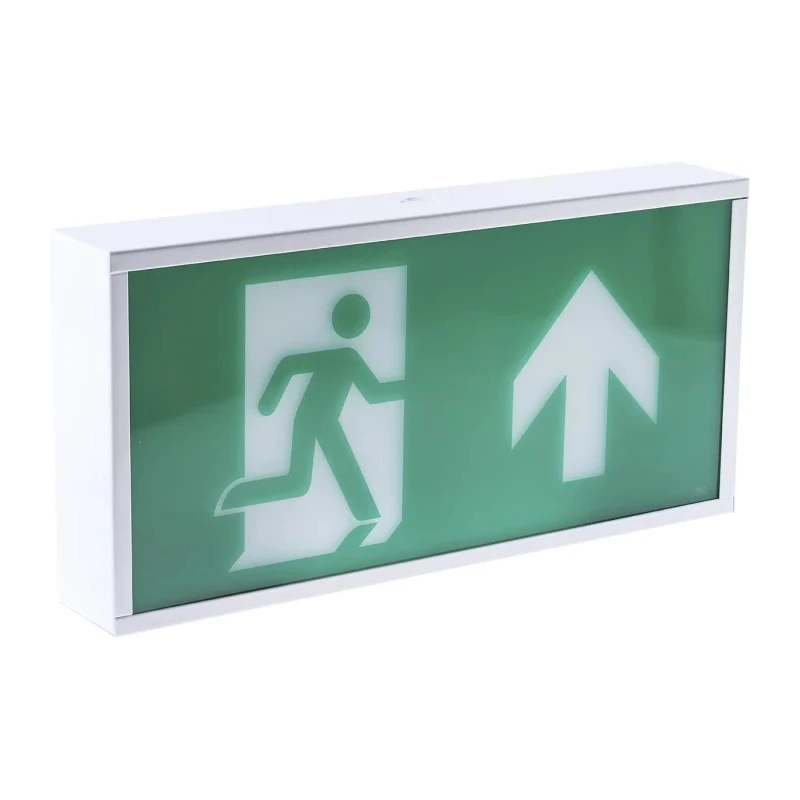 RS PRO Maintained LED Emergency Lighting 3W 230V Steel Housing Arrow Legend 795-9372