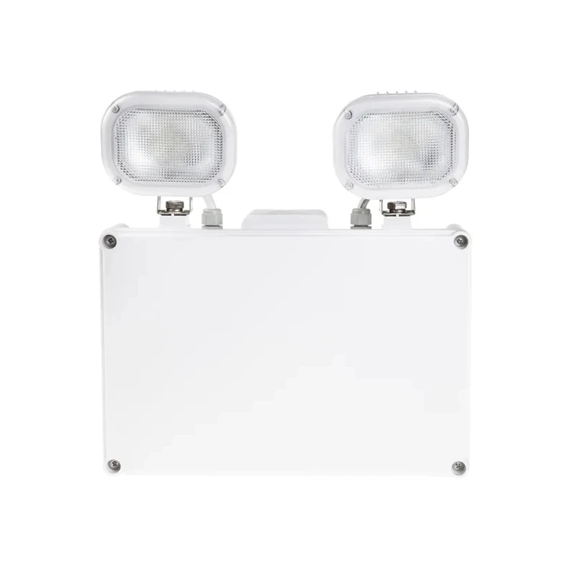 RS PRO LED Emergency Lighting Non-Maintained Twin Spot 2 x 7.5 W, Polycarbonate IP65 230V 3h Duration 795-9381