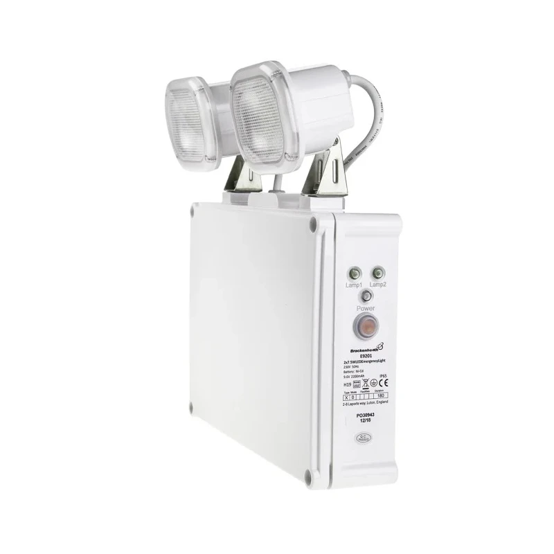 RS PRO LED Emergency Lighting Non-Maintained Twin Spot 2 x 7.5 W, Polycarbonate IP65 230V 3h Duration 795-9381