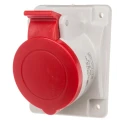 Scame Heavy Duty Panel Mount Power Connector 16A 415V IP44 Red 3P+PE Optima 
