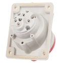 Scame Heavy Duty Panel Mount Power Connector 16A 415V IP44 Red 3P+PE Optima 