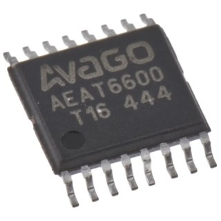 Broadcom 1-Axis Angular Magnetic Encoder Motion Sensor Module 3 V to 5.5 V SSI PWM UVW Interface TSSOP-16 AEAT-6600-T16
