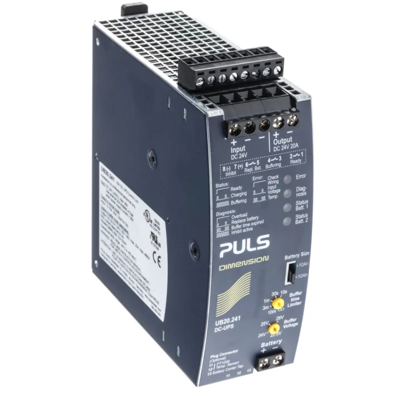 PULS Uninterruptible Power Supply 480 W 24V DC 25A Switched Mode DIN Rail Mounted UB20.241