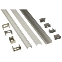 PowerLED Aluminium LED Mount Channel for Flexible LED Strips 1 m Length, 17 mm Width EXT1