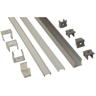 PowerLED Aluminium LED Mount Channel for Flexible LED Strips 1 m Length 17 mm Width EXT2