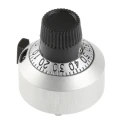 Vishay Potentiometer Knob 22.2 mm Diameter Chrome Satin Dial for 6.35 mm Circular Shaft 18A11B10