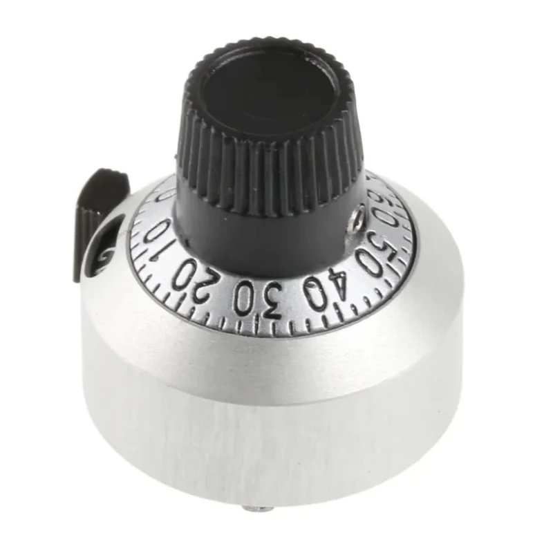 Vishay Potentiometer Knob 22.2 mm Diameter Chrome Satin Dial for 6.35 mm Circular Shaft 18A11B10