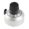 Vishay Potentiometer Knob 22.2 mm Diameter Chrome Satin Dial for 6.35 mm Circular Shaft 18A11B10