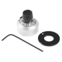 Vishay Potentiometer Knob 22.2 mm Diameter Chrome Satin Dial for 6.35 mm Circular Shaft 18A11B10