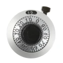 Vishay Potentiometer Knob 22.2 mm Diameter Chrome Satin Dial for 6.35 mm Circular Shaft 18A11B10