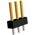 TE Connectivity AMPMODU MOD II Series Straight Through Hole Pin Header 3 Contact 2.54 mm Pitch 1 Row Unshrouded 5-146285-3