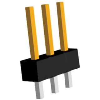 TE Connectivity AMPMODU MOD II Series Straight Through Hole Pin Header 3 Contact 2.54 mm Pitch 1 Row Unshrouded 5-146285-3