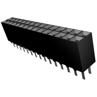 TE Connectivity AMPMODU MOD II Series Straight Through Hole PCB Socket, 30-Contact, 2 Row, 2.54 mm Pitch Solder 6-534206-5