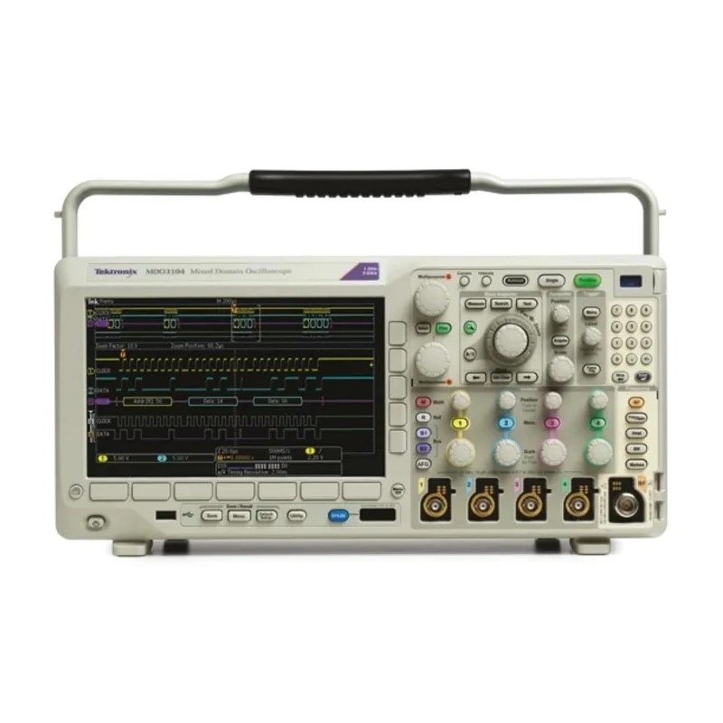 Tektronix 350 MHz Bench Mixed Domain Oscilloscope 4 Channels 9 Inch Display MDO3000