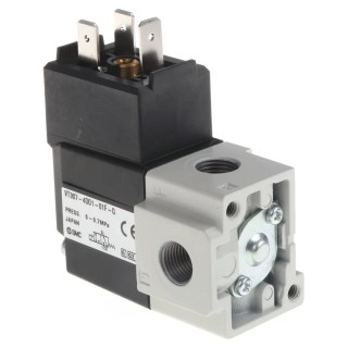 SMC Pneumatic Solenoid Valve 3/2 NC Solenoid G 1/8 Threaded Port, 220V AC, 4.2W Power, Die Cast Aluminium VT307-4DO1-01F-Q