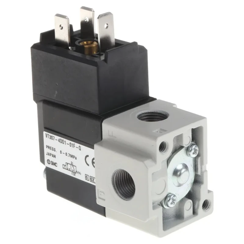 SMC Pneumatic Solenoid Valve 3/2 NC Solenoid G 1/8 Threaded Port, 220V AC, 4.2W Power, Die Cast Aluminium VT307-4DO1-01F-Q