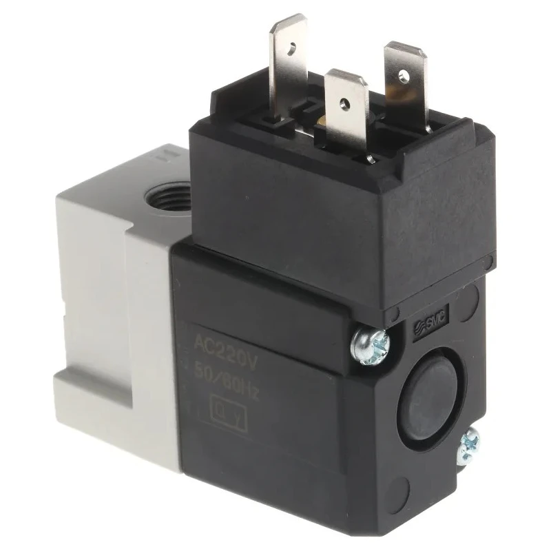 SMC Pneumatic Solenoid Valve 3/2 NC Solenoid G 1/8 Threaded Port, 220V AC, 4.2W Power, Die Cast Aluminium VT307-4DO1-01F-Q