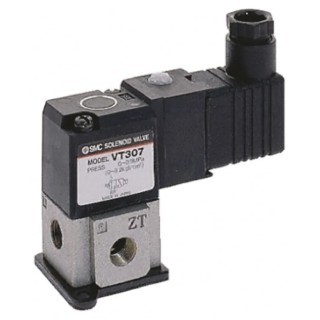 SMC Pneumatic Solenoid Valve 3/2 NC Solenoid G 1/8 Port, 110V AC, Die Cast Aluminium VT307-3D1-01F-Q