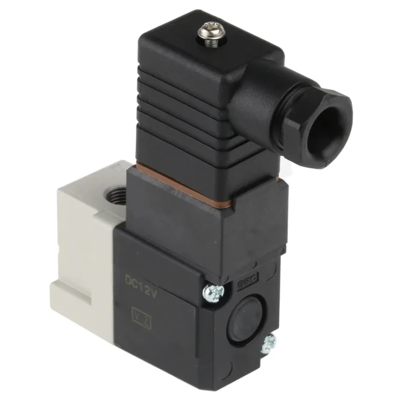 SMC Pneumatic Solenoid Valve 3/2 Solenoid G 1/8 Threaded Port Manifold Mount 12V DC 4.2W VT307-6D1-01F-Q