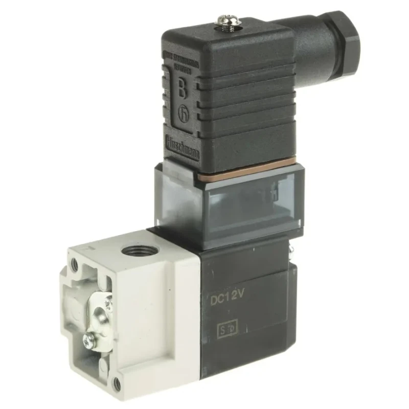 SMC Pneumatic Solenoid Valve 3/2 NC Solenoid G 1/8 Threaded Port 12V DC Die Cast Aluminium VT307-6DZ1-01F-Q