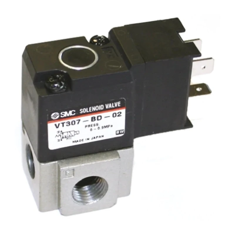 SMC Pneumatic Solenoid Valve 3/2 NC Solenoid G 1/8 Threaded Port 24V DC Die Cast Aluminium VT307Y-5DO1-01F-Q