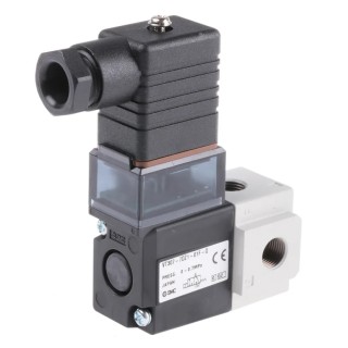 SMC Pneumatic Solenoid Valve 3/2 Solenoid G 1/8 Port Threaded, Manifold Mount, 240V AC, 4.2W Power VT307-7DZ1-01F-Q