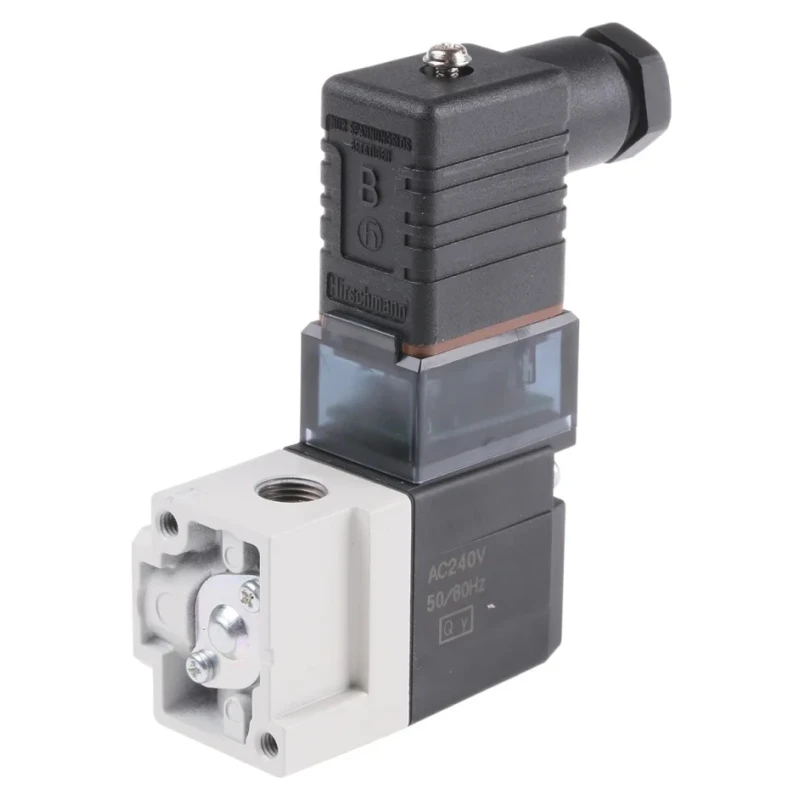 SMC Pneumatic Solenoid Valve 3/2 Solenoid G 1/8 Port Threaded, Manifold Mount, 240V AC, 4.2W Power VT307-7DZ1-01F-Q