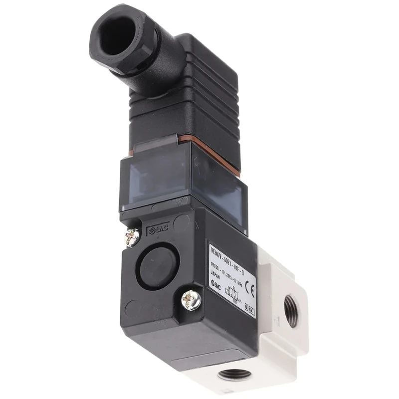 SMC Pneumatic Solenoid Valve 3/2 Solenoid G 1/8 Threaded Manifold Mount 24V dc VT307V-5DZ1-01F-Q