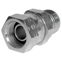 Parker Hydraulic Straight Threaded Adapter Female G, 60°, Steel Zinc Plated 8-12F6MK4S