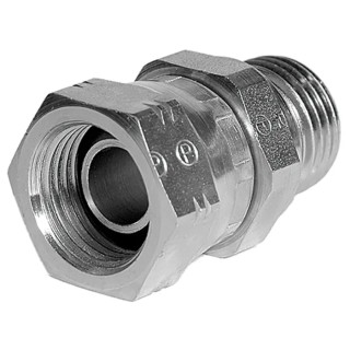 Parker Hydraulic Straight Threaded Adapter Female G, 60°, Steel Zinc Plated 8-12F6MK4S