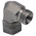 Parker Hydraulic Male G Thread 90 Degree Steel Swivel Nut Elbow 0.5 in Hose ID 8C6MK4S