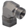Parker Hydraulic Male G Thread 90 Degree Steel Swivel Nut Elbow 0.5 in Hose ID 8C6MK4S