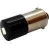 Oxley White Indicator Lamp Single Chip, Multi-Voltage 12V AC/DC to 60V AC/DC, BA9 Base, 10 mm Diameter, 1792mcd ELED/BA9S/CW