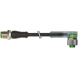 Murrelektronik Limited Sensor Actuator Cable Female 4 Way Right Angle to Male 4 Way Straight 24V 600 mm 7000-40341-6340060