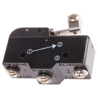 RS PRO Roller Lever Micro Switch, Screw Terminal, 15A, 250 V AC, Single Pole Changeover SPCO, IP40 797-2514