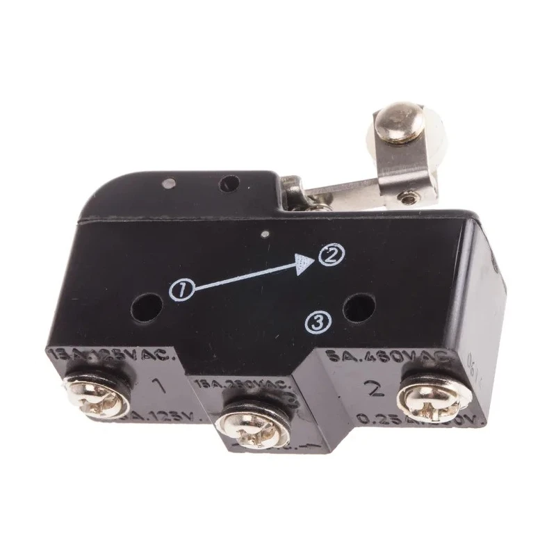 RS PRO Roller Lever Micro Switch, Screw Terminal, 15A, 250 V AC, Single Pole Changeover SPCO, IP40 797-2514
