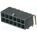 Molex Mega-Fit Series Right Angle Through Hole PCB Header 4 Contacts 5.7 mm Pitch 2 Row Shrouded 172064-0004