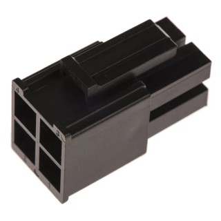 Molex Mega-Fit Male Connector Housing 4 Way 2 Row Straight 5.7 mm Pitch 171692-0104