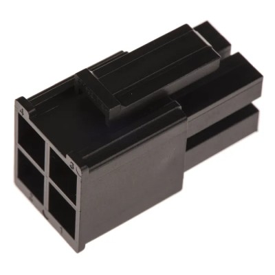Molex Mega-Fit Male Connector Housing 4 Way 2 Row Straight 5.7 mm Pitch 171692-0104