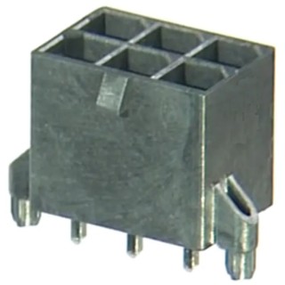 Molex Mega-Fit Series Straight Through Hole PCB Header, Shrouded, 4 Contacts, 5.7 mm Pitch, 2 Row, 600V, 23A 172065-0004