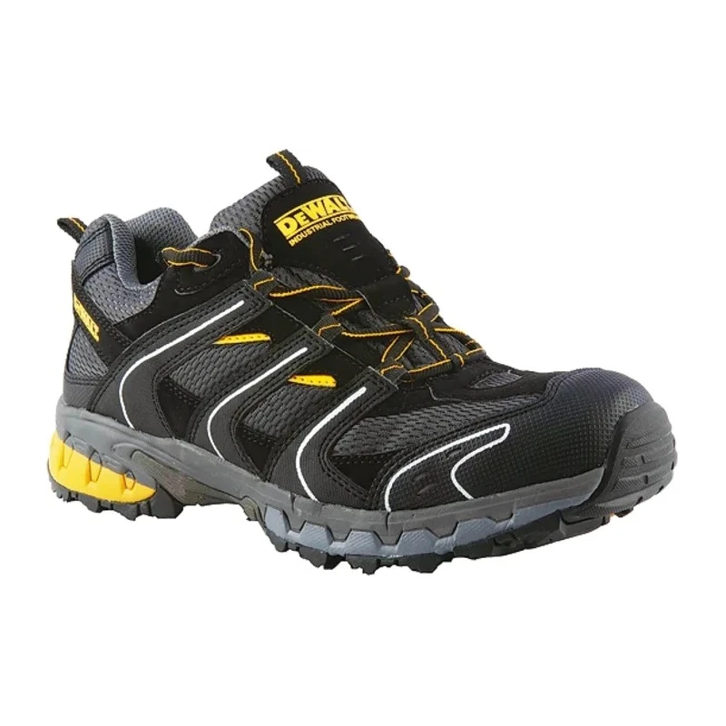 DeWALT Men's Black Composite Safety Trainer UK Size 12 EU Size 46 Composite Toe Microfibre Upper Lace Up Cutter/12