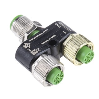 Murrelektronik Limited Straight Circular Connector Adapter 5-Contact M12 Male to M12 Female 60V 4A Zinc 7000-41121-0000000