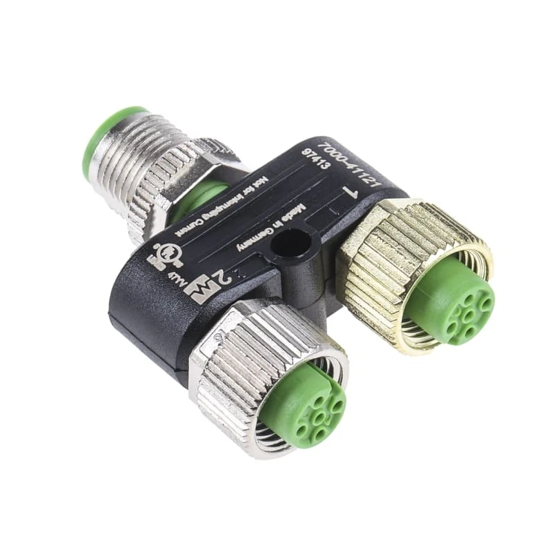 Murrelektronik Limited Straight Circular Connector Adapter 5-Contact M12 Male to M12 Female 60V 4A Zinc 7000-41121-0000000