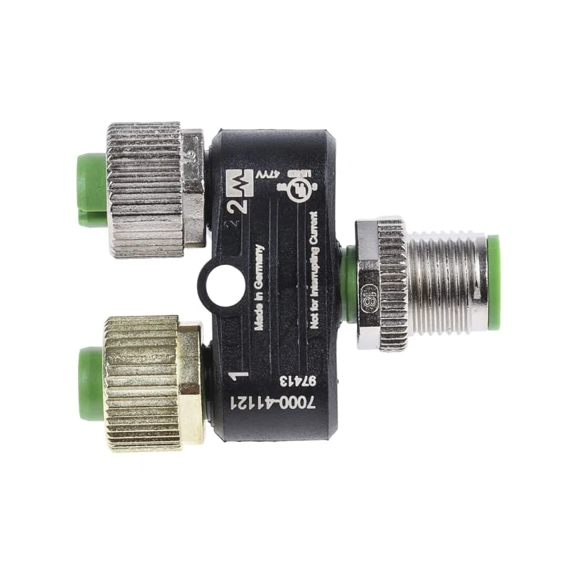 Murrelektronik Limited Straight Circular Connector Adapter 5-Contact M12 Male to M12 Female 60V 4A Zinc 7000-41121-0000000