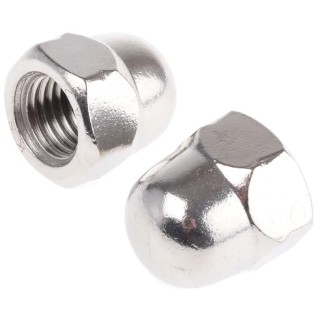 RS PRO Plain Stainless Steel Dome Nut M20 Metric Hex Flanged Nut 34mm Height DIN 1587 797-6099