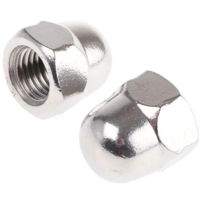 RS PRO Plain Stainless Steel Dome Nut M20 Metric Hex Flanged Nut 34mm Height DIN 1587 797-6099