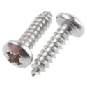 RS PRO Plain Stainless Steel Pan Head Self-Tapping Screw 16 mm Thread Size 8 DIN 7981C A2 797-6134