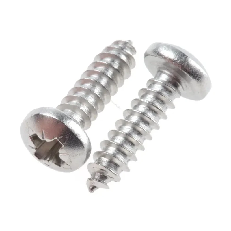 RS PRO Plain Stainless Steel Pan Head Self-Tapping Screw 16 mm Thread Size 8 DIN 7981C A2 797-6134
