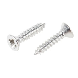 RS PRO Plain Stainless Steel Countersunk Head Pozidriv Self-Tapping Screw 16 mm Thread Size 6 Grade A2 797-6153