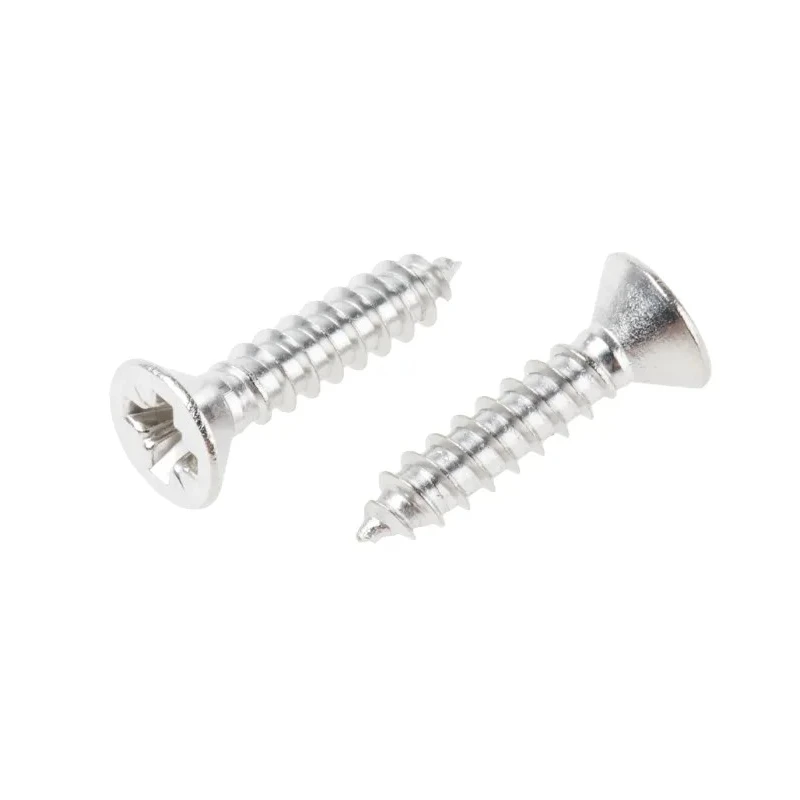 RS PRO Plain Stainless Steel Countersunk Head Pozidriv Self-Tapping Screw 16 mm Thread Size 6 Grade A2 797-6153